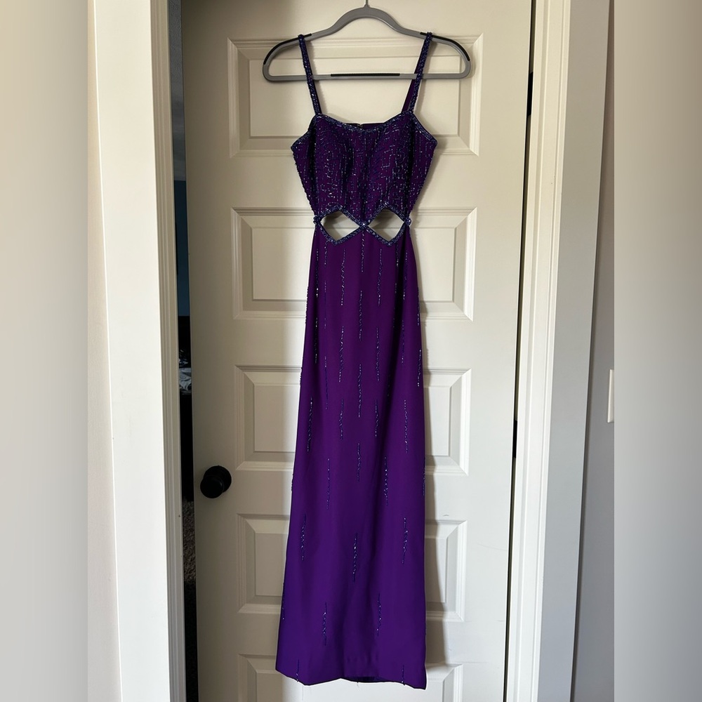 💜Tiffany Designs Deep Purple Backless prom/pageant/occasion